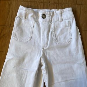 Maeve Anthropologie White Denim Colette Jeans, White, size 26